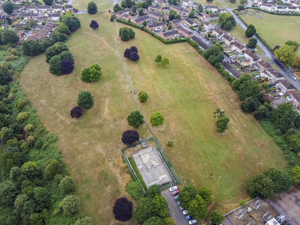 Drone view of the site for the new Jubilee Park