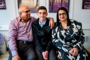 Sarika, Devin Morrison and Shiv Sama Family Portrait