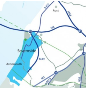 Map of Avonmouth and Severnside enterprise area
