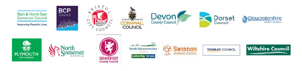 Logos of the councils that worked on the project